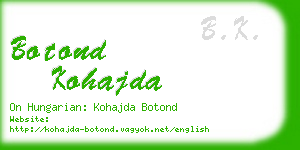 botond kohajda business card